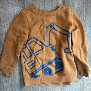 Cat & Jack Tan Sweatshirt with Blue Accents